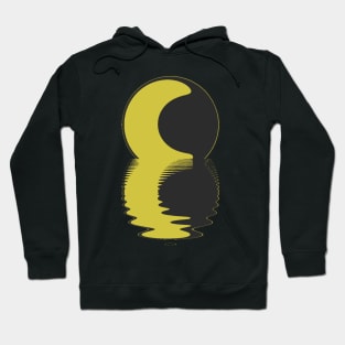 Moon reflection on water Hoodie